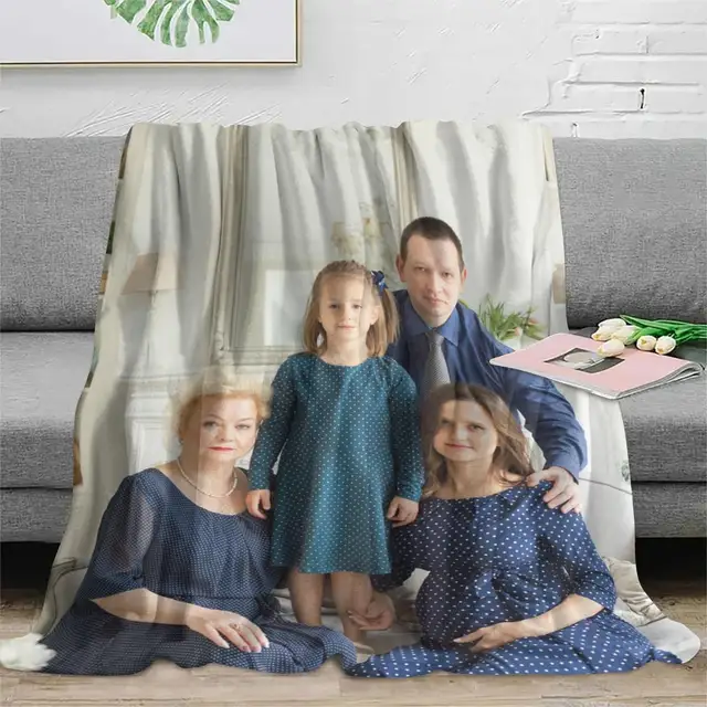 1Pc Custom Photo Blanket,Custom Flannel Blanket with Photo,Custom Picture Blanket,Custom Photo Blanket for Home,Custom Image 3