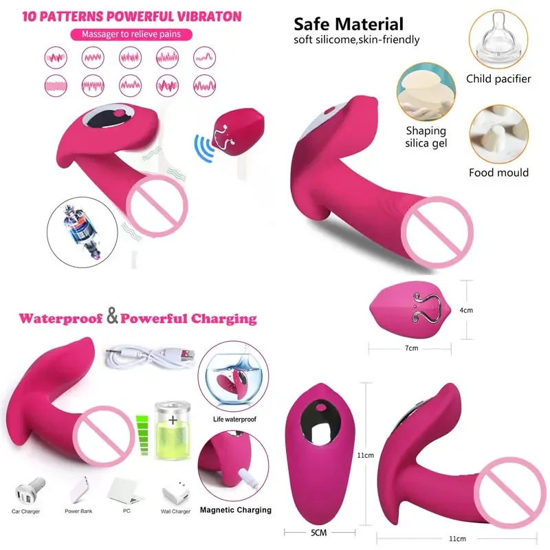 10 Modes Women's Masturbator Penis Discreet Woman Vibrator Usb Powerful Female Clitoris Sucker Toy Men Aircraft Chastit Bed