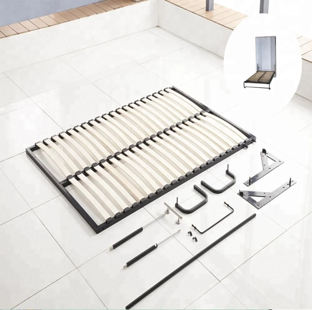 Hidden bed slatted bed frame hardware accessories wall bed mechanism