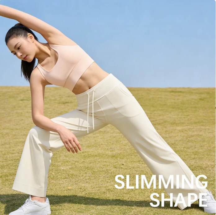 

Женские спортивные брюки с высокой талией, широкими штанинами и шнурком, свободные брюки для фитнеса, бега и йоги