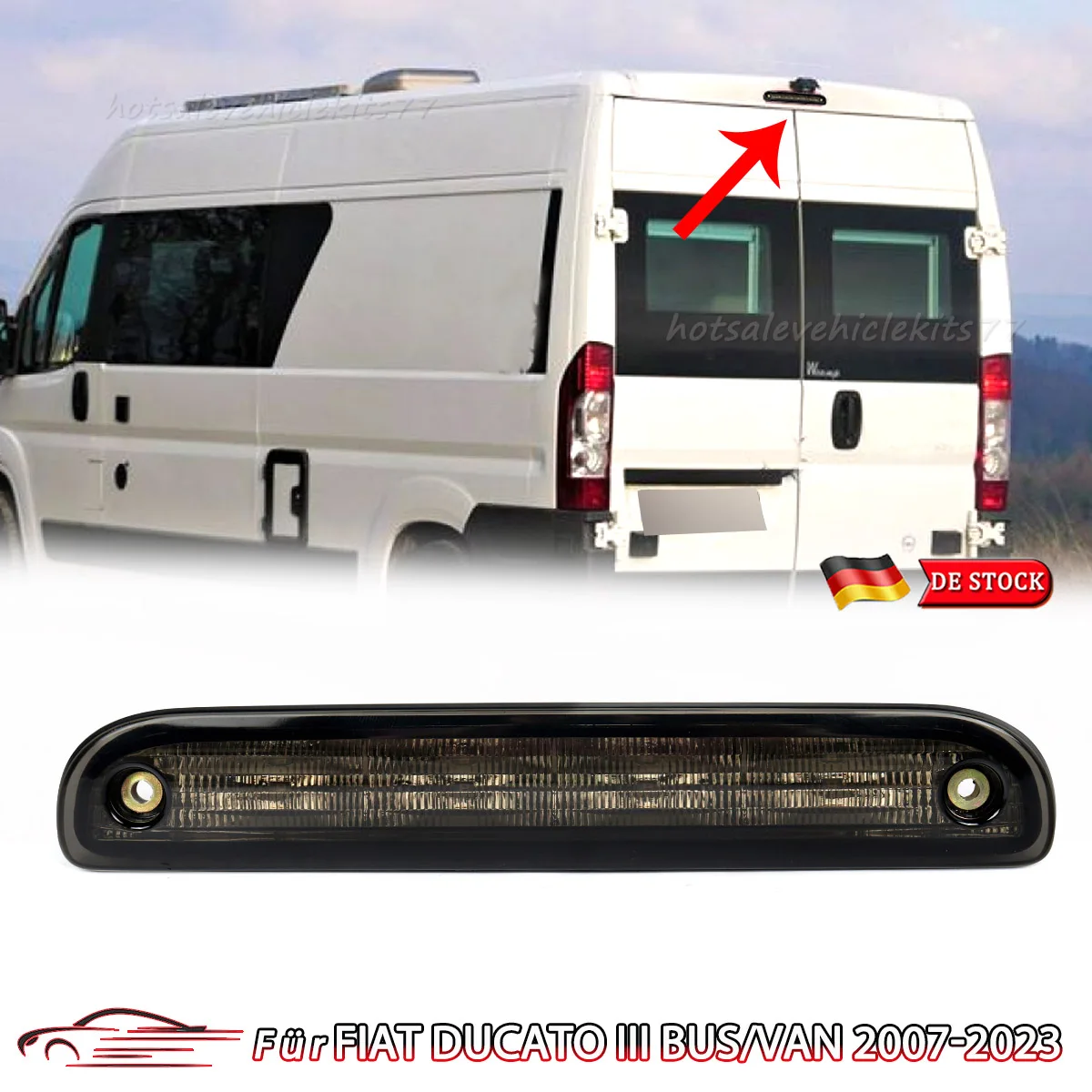 Para Fiat Ducato III Citroen Relay II Peugeot Boxer II Bus Van 2007 2008 2009 2010-2023 LED luz de freno adicional trasera lámpara LED