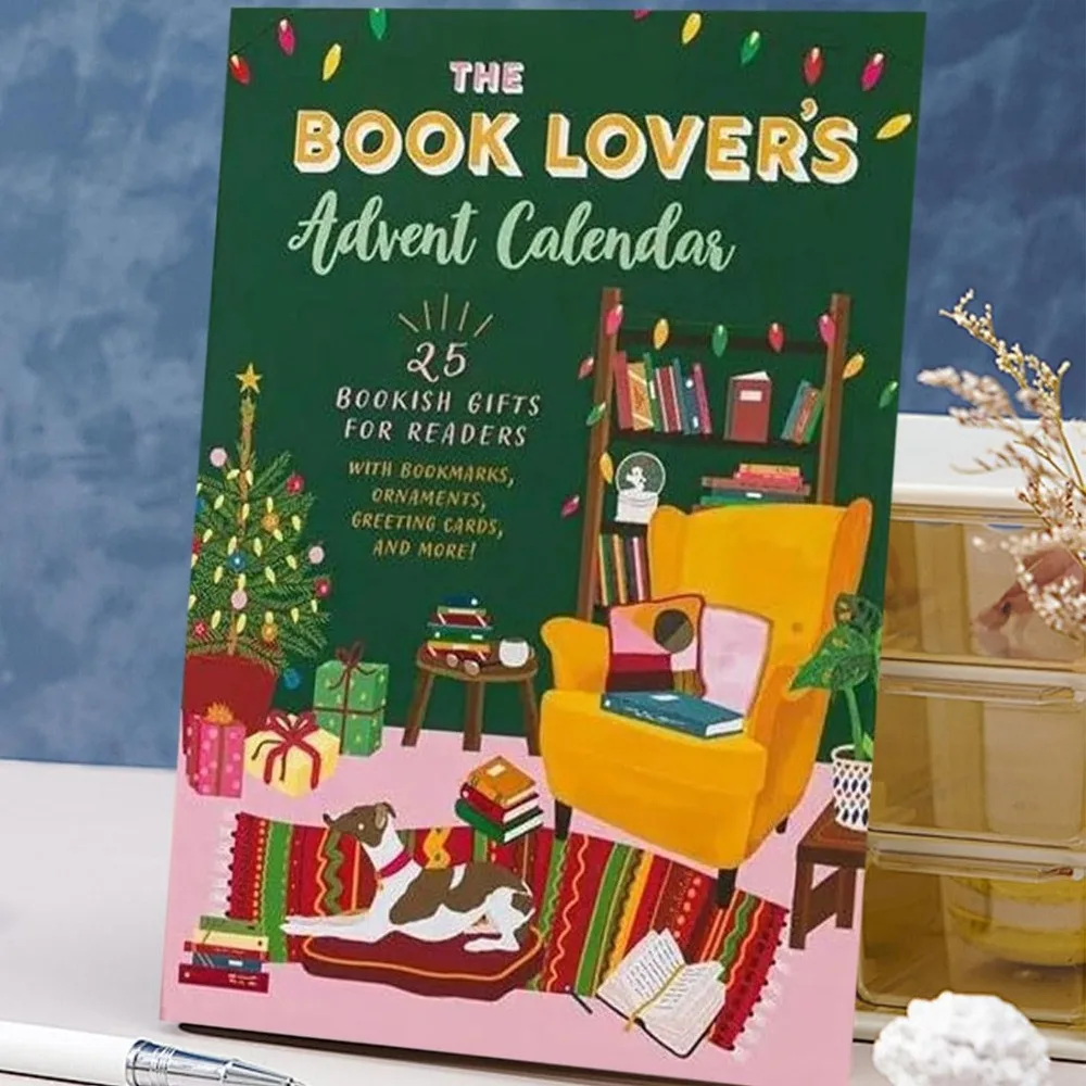 Calendario dell'Avvento per l'amante dei libri di Capodanno Decorazioni per la casa con 25 regali liberi Calendario dell'Avvento Calendario per il conto alla rovescia di Natale 2024