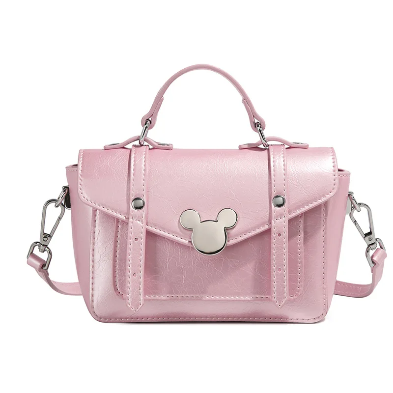 Bolso de moda de Mickey Mouse de Disney para mujer, bolso de lujo versátil, nuevo bolso de un solo hombro para uso diario, accesorio de fiesta