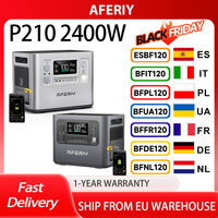 AFERIY P210 Portable Power Station, 2400W AC Output, 2048Wh LiFePO4 Battery, 13 Outputs, 2H Fast AC Recharge, 500W Solar Input