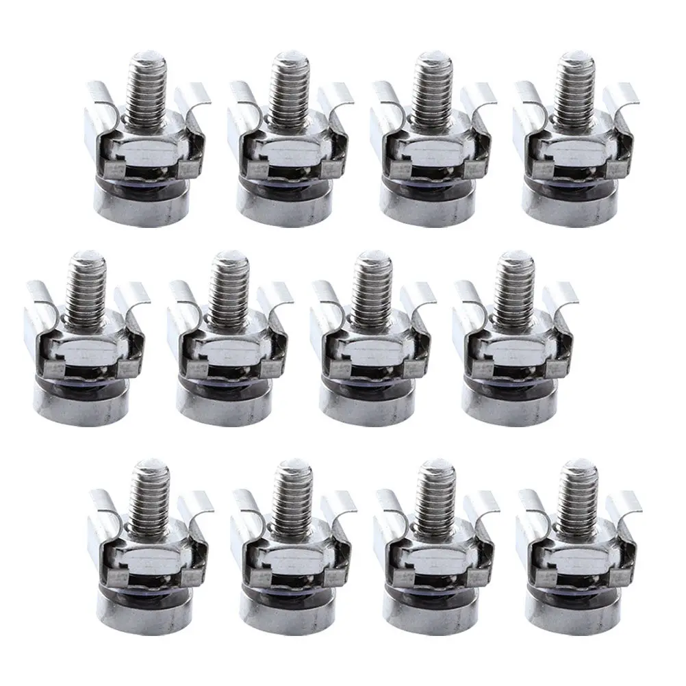 Cabinet Mounting Screw Kit 50 Sets Heavy Duty Stainless Steel Cross Recessed Machine Screws for Server Racks