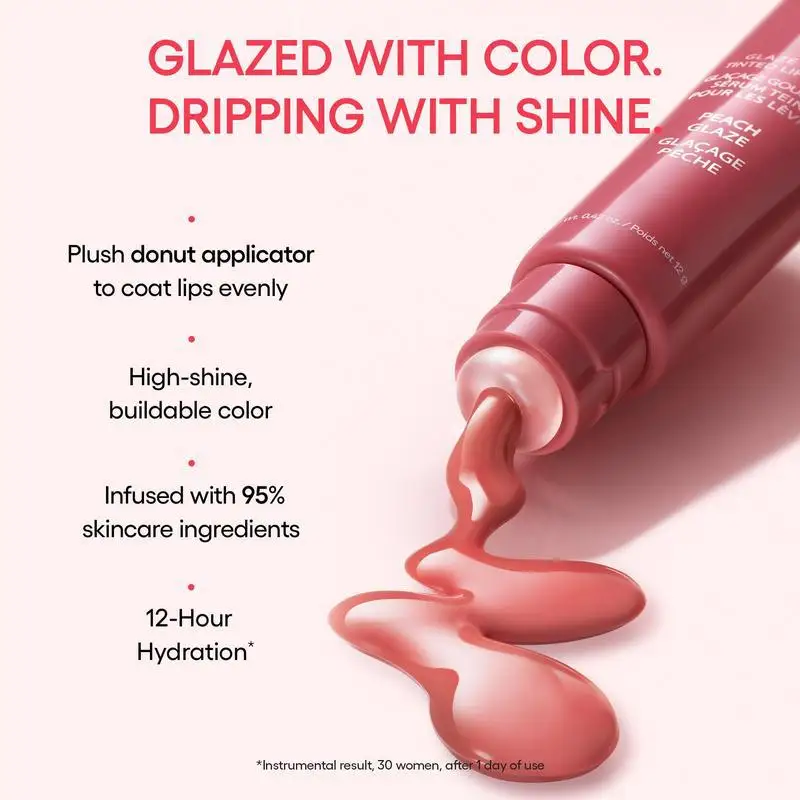 Jelly Lip Enrichment Oil Non Fading Lip Makeup Donut Colored  Balm Moisturizing Lip Gloss Mirror Transparent Glaze