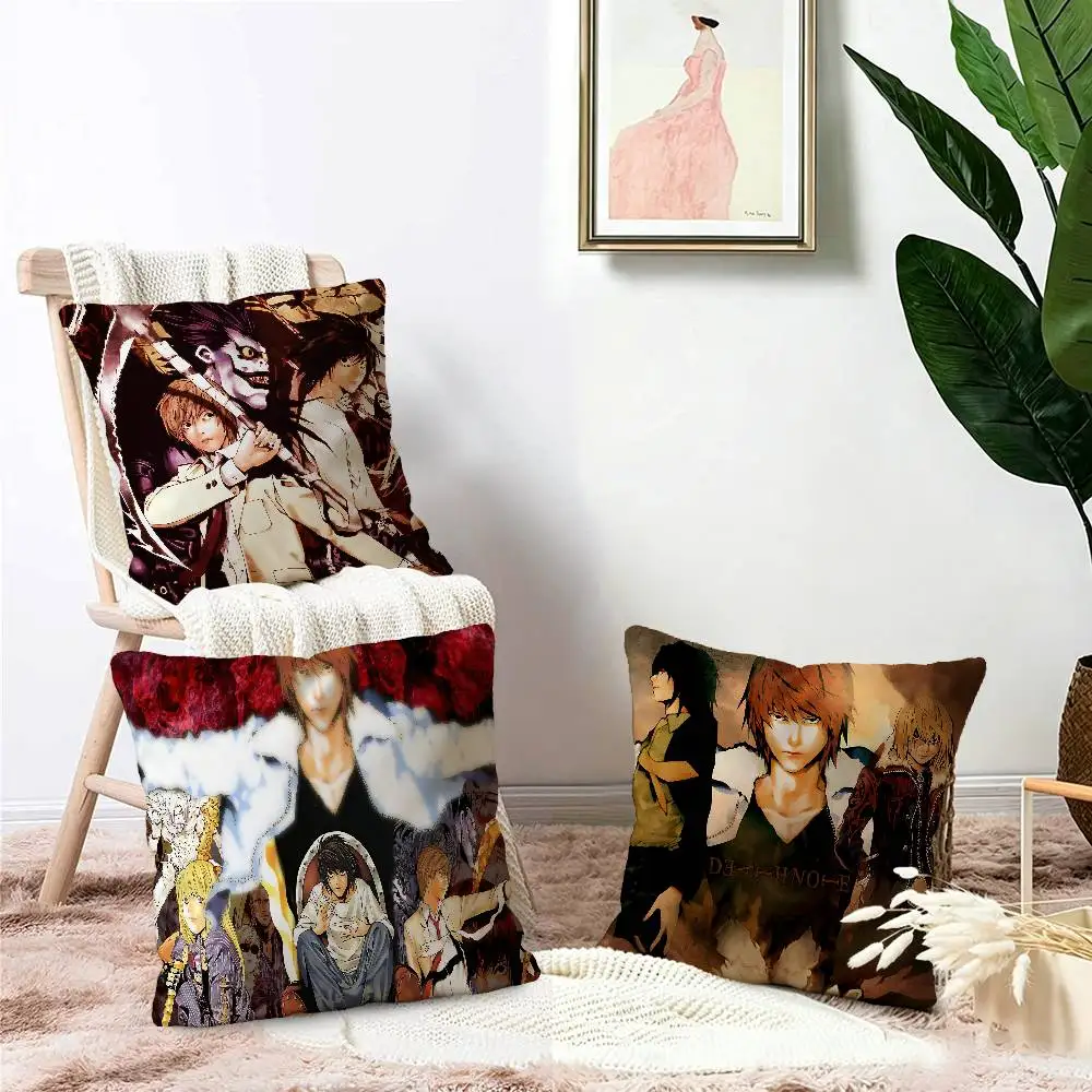 Anime D-Death N-Note Cross Cushion Cover Inches Farmhouse Decor Home Throw Pillow Covers for Couch Decorations