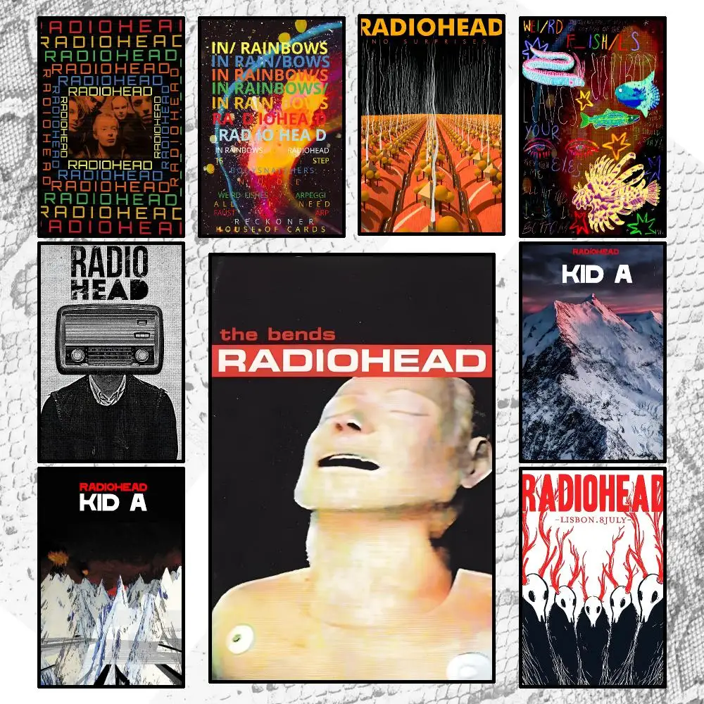 Music Rock Radiohead Poster Wall Art Poster HD Waterproof PP Print Bedroom Living Room Office Decor Gift