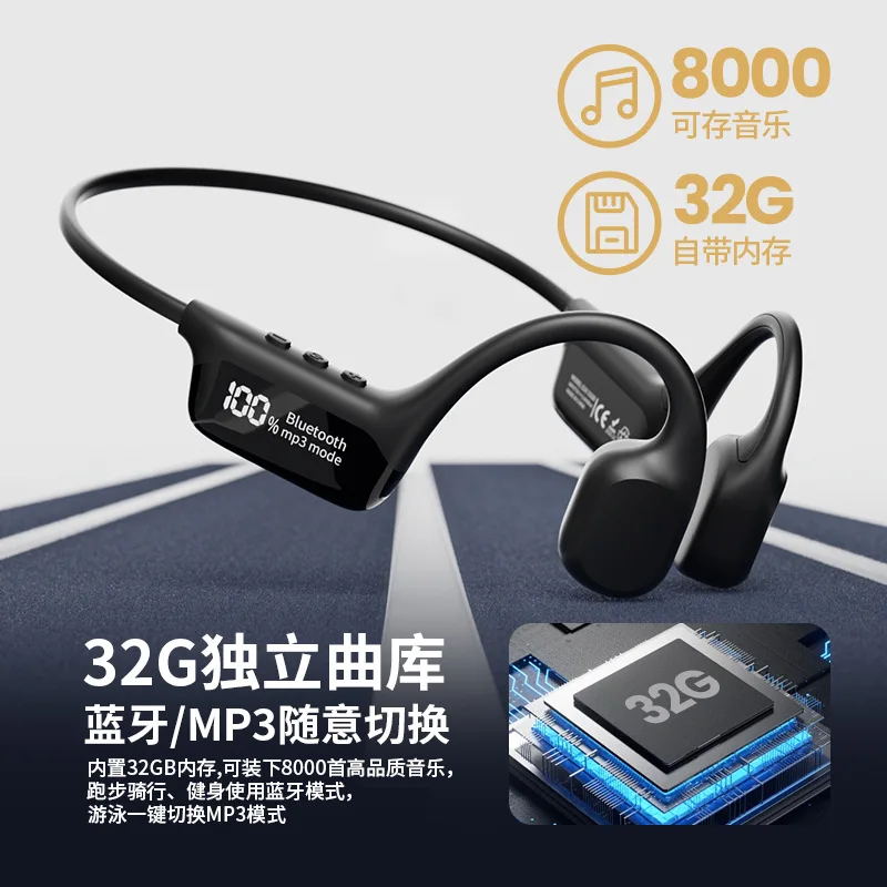 

2025 hot sale New bone conduction bluetooth headset S10 running exercise non-in-ear hanging ear painless high-quality swimming h