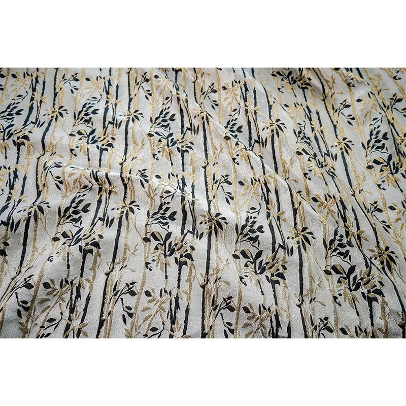 White background relief style women's dress rigid fabric autumn and winter decorative cloth - Image 5
