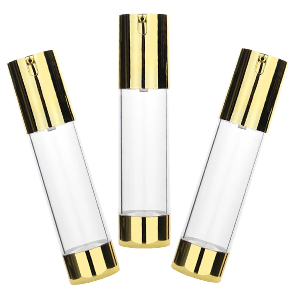 3 Pcs Sample Vials Vacuum Lotion Bottle Travel Containers for Toiletries Size Pump