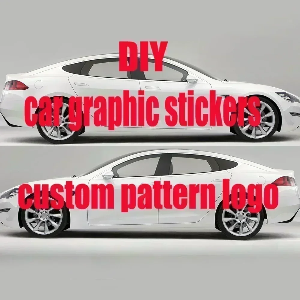 Car sticker custom pattern logo side car wrapping vehicle side graphic contact seller custom car-size pattern DIY car-decal