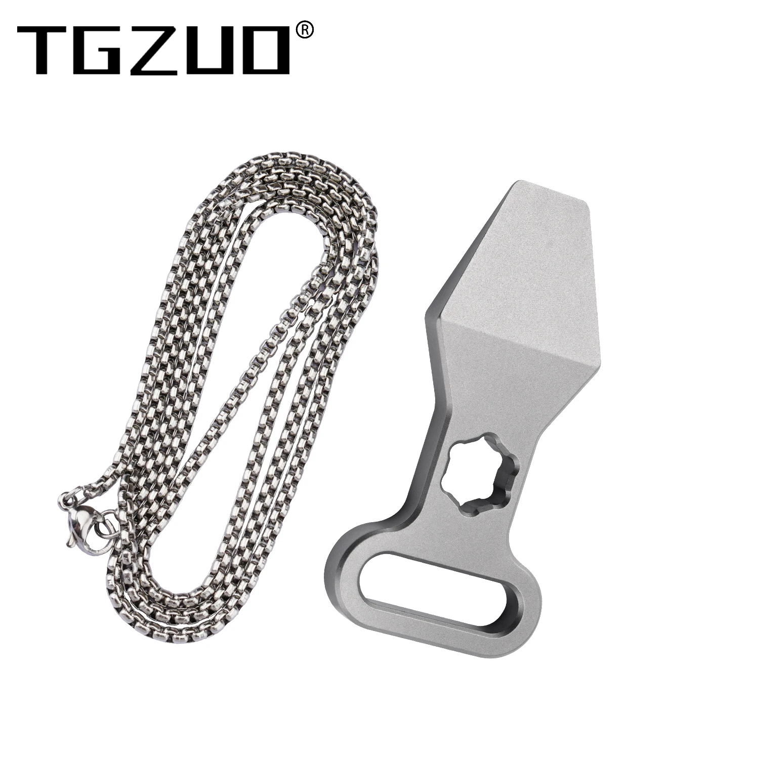 TGZUO CNC TC4 Titanium Alloy Mini Pry Bar 1.77 Inch Keychain Multifunctional Crowbar EDC Outdoor Survival Pocket Tool