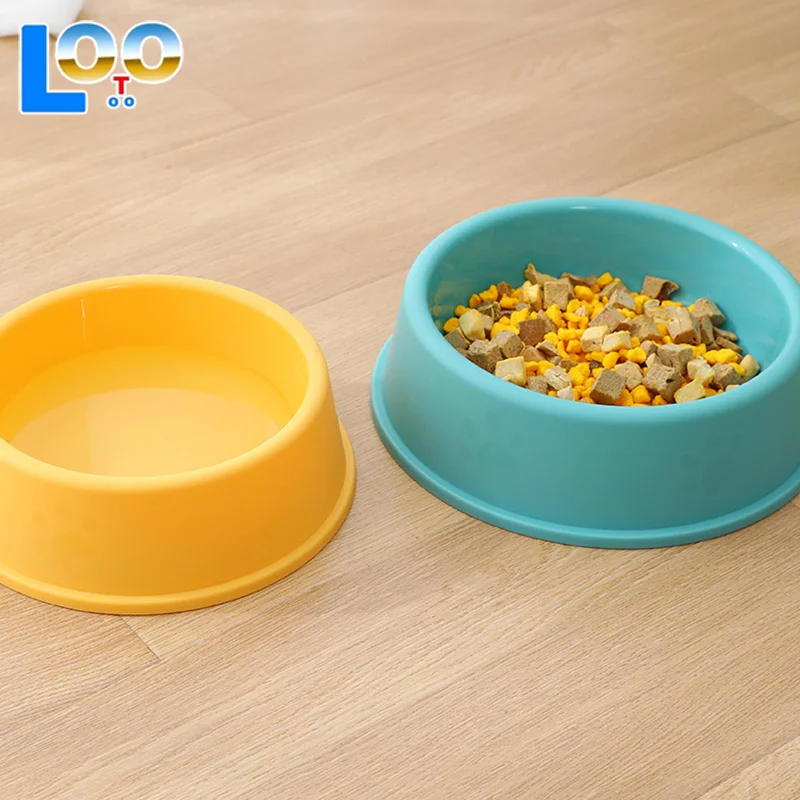 Tigelas de alimentação para animais de estimação, para gatos e cães, cor sólida, tigelas de água, fáceis de limpar, tigelas de comida úmida e seca, suprimentos para animais de estimação