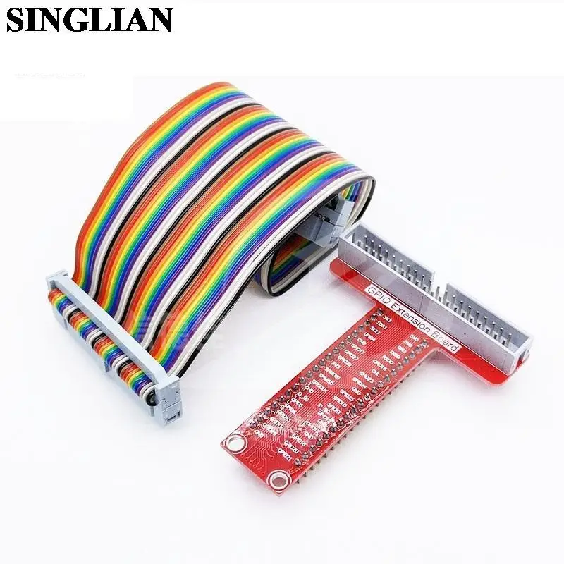 T-type GPIO Expansion Board+40P Expansion Cable Development Board DIY Kit Compatible With Raspberry Pi B+ Special Accessories