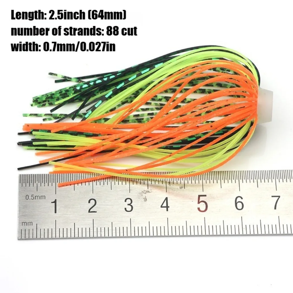 2PC Bass Jigs Fishing Kit - DIY Bearded Lure Upgrade with Silicone Skirt, Lead Head Hooks  Silicone Strands for Soft Bait Riggin