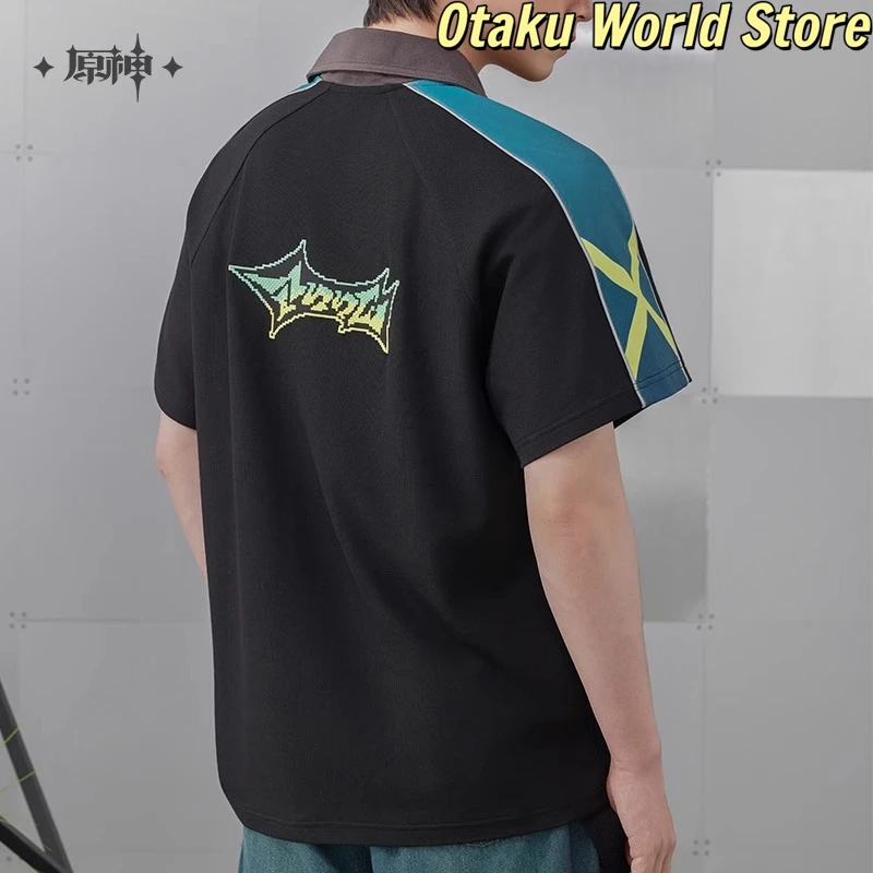 Genshin Impact Original Kinich Theme Impression Series Short-sleeved POLO shirt Mihoyo Kinich Cosplay Costume Game Coat Clothes