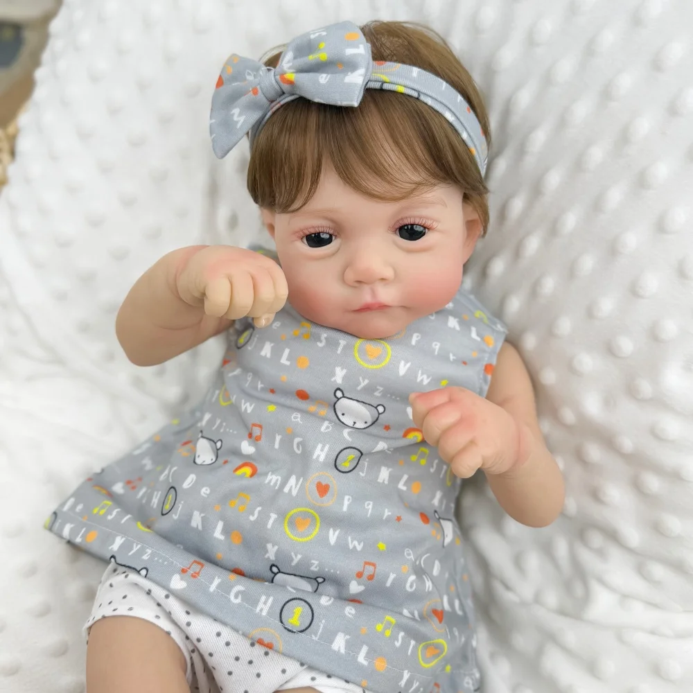 

BZDOLL 19 Inch Lifelike Reborn Baby Doll for Girls 48cm Cloth Body Handmade Sweet Fashion Birthday Gift
