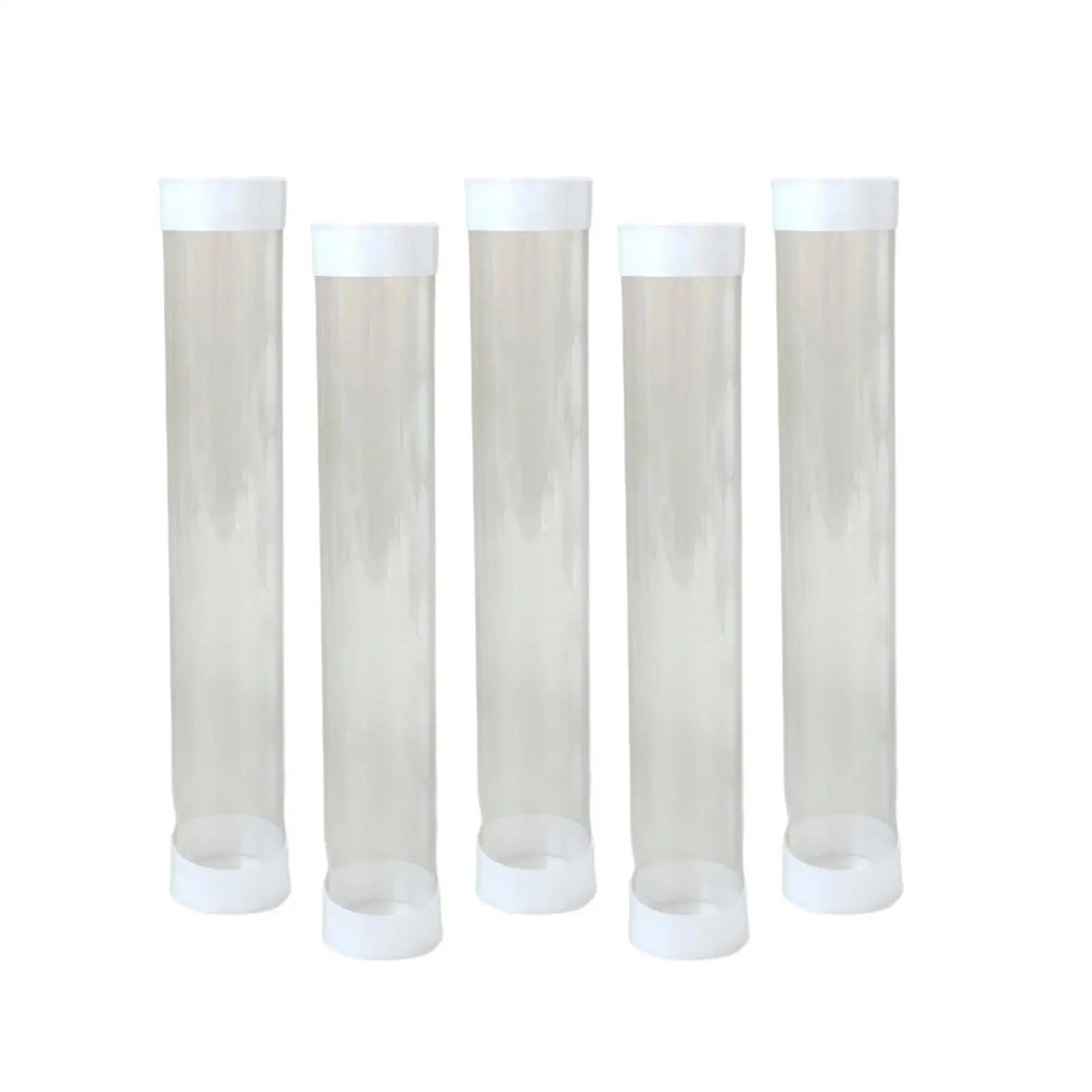 5 Pieces Golf Ball Storage Tube Container,Anti Scratch Accessories Round Transparent,Collectible Golf Ball Case Packaging Box