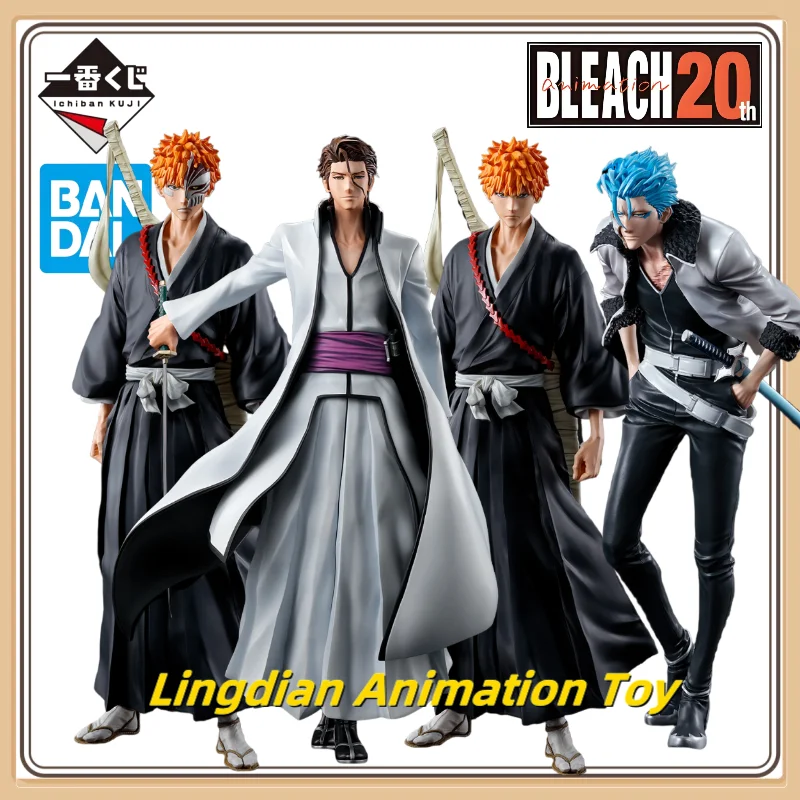 New Product 100% Original Bandai ICHIBANSHO BLEACH Kurosaki Ichigo Aizen Sosuke Grim PVC Anime Action Figure Model Collection