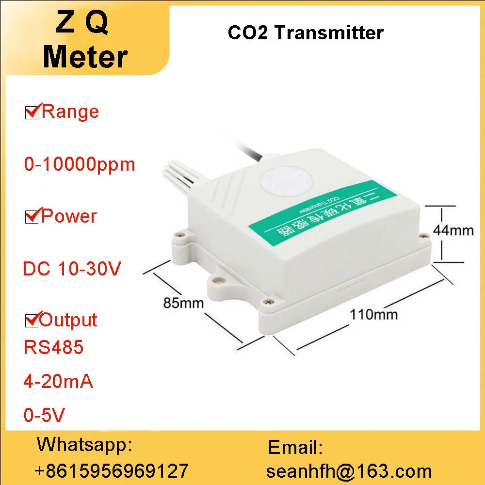 

CO2 carbon dioxide sensor transmitter temperature and humidity 3 in 1 RS485 agricultural greenhouse industrial high precision