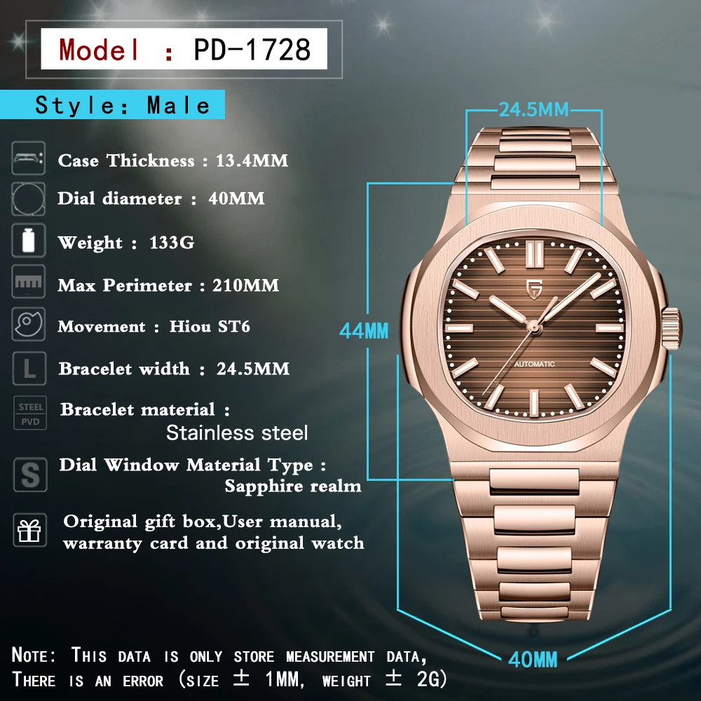 2026 New PAGANI DESIGN Top Luxury Mechanical Watch Men Stainless steel waterproof sapphire crystal Automatic Watch For Men Gift image 6