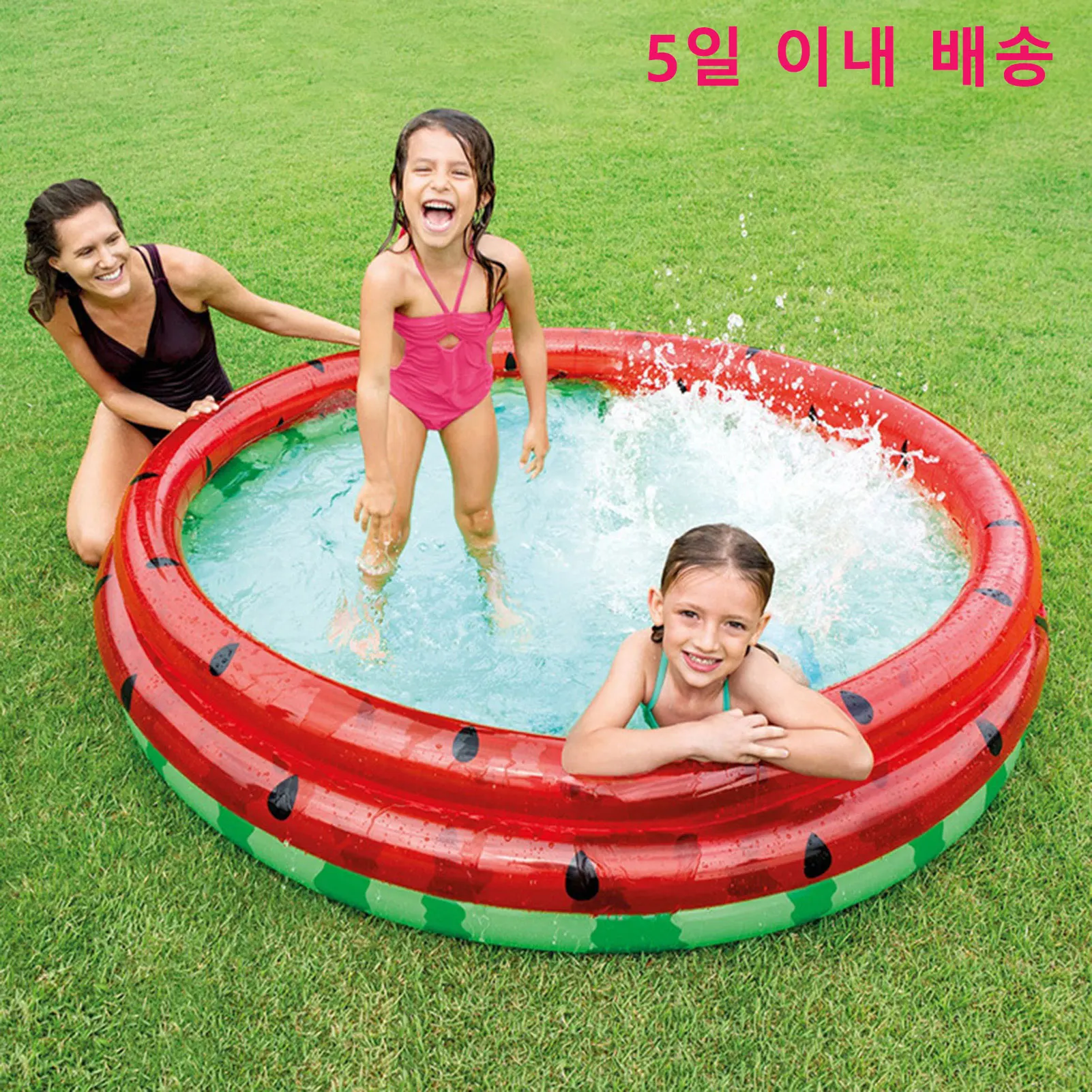 어린이 PVC 테이블 수박 패들링 수영장, 안전한 강력한 가족 수영장, 물 저장 용량 630 리터 수영장, 168x38cm / 148X34CM / 114X25CM / 100X22CM / 88X26CM 