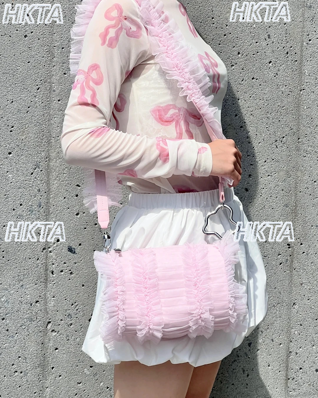 

Japanese Style Niche Mesh T-Shirt Girls Autumn New Bow Print Stretch Base Shirt Slim Fit Long Sleeve TShirt Female Women Clothes