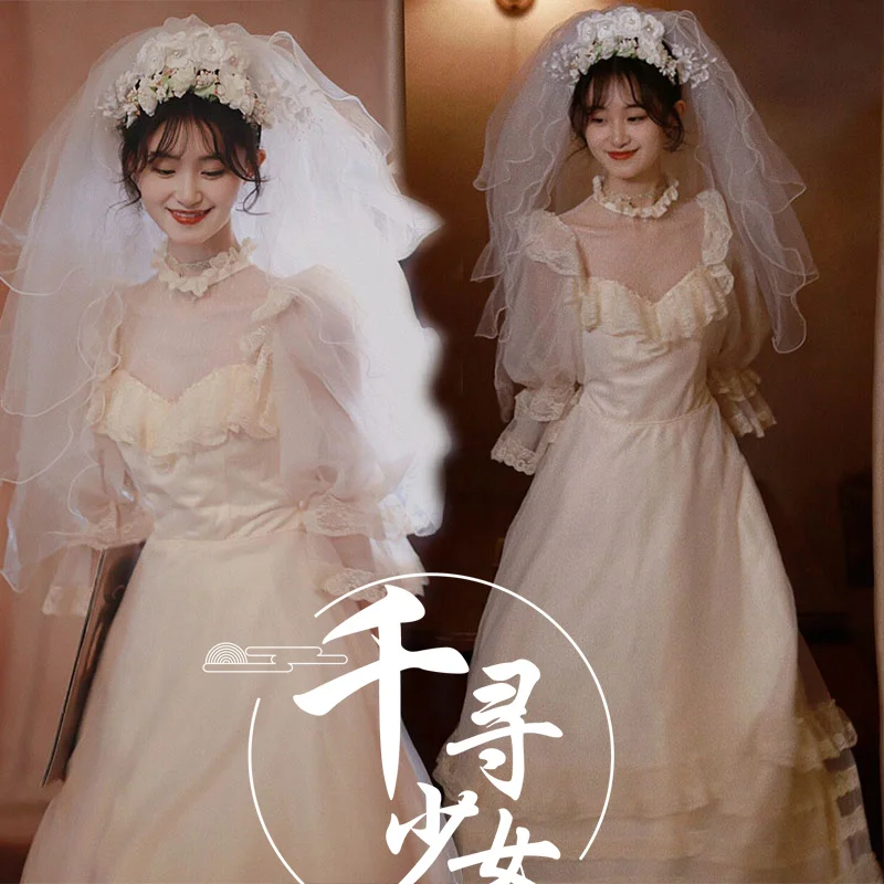 

Vintage Hong Kong Sle Wedding Dr Photoaphy Studio Theme Photo oot Light Weight Costume for Young Girls And Women