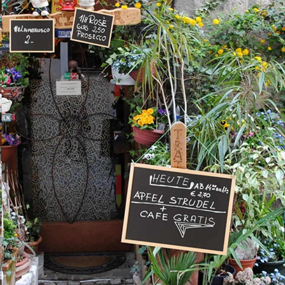 Wall Decor Sign Message Board Hanging Blackboard Display Single Sided Double-sided Chalkboard