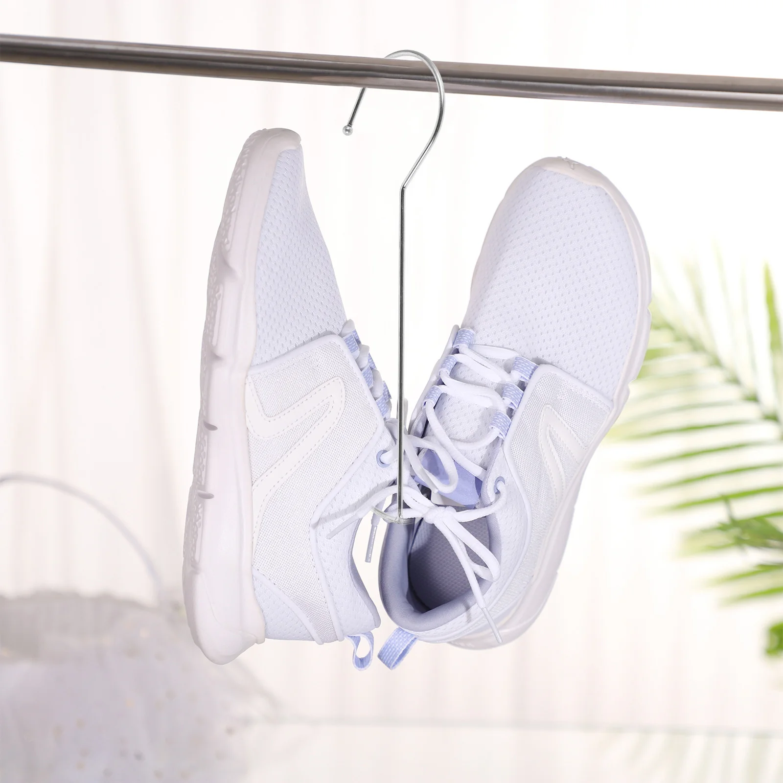 

8Pcs Stainless Steel Shoe Drying Rack U-Shaped Hooks Space Saving Closet Organizer for Shoes Slippers Hats Bags