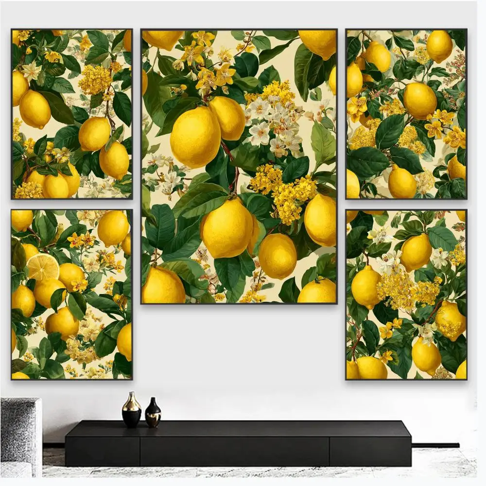Osmanthus And Lemon Poster Wall Art Poster Pictures, Aesthetic Home Decor For Living Room Bedroom Office