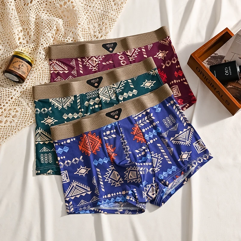 3 Stuks Boxershorts Heren Ondergoed Ijs Zijde Onderbroek Sexy Slipje 3A Antibacteriële Ademende Elastische Lingerie Plus Size L-6XL