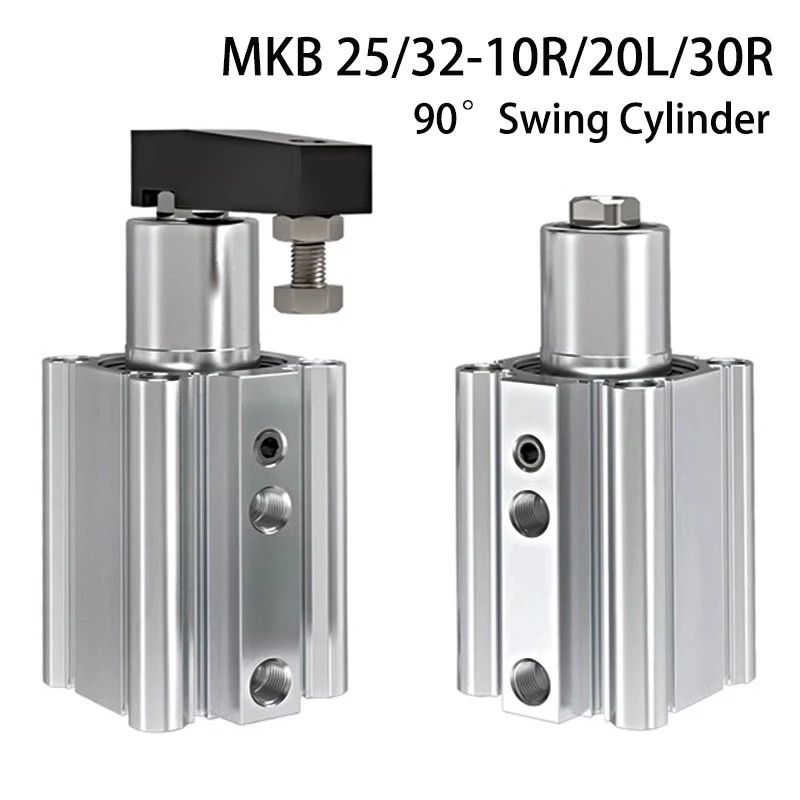 

MKB25/32-10R/20L/30R Swings Back 90 Degrees Angle Cylinder Clamping Bore 32mm 40mm Pneumatic Air Cylinders