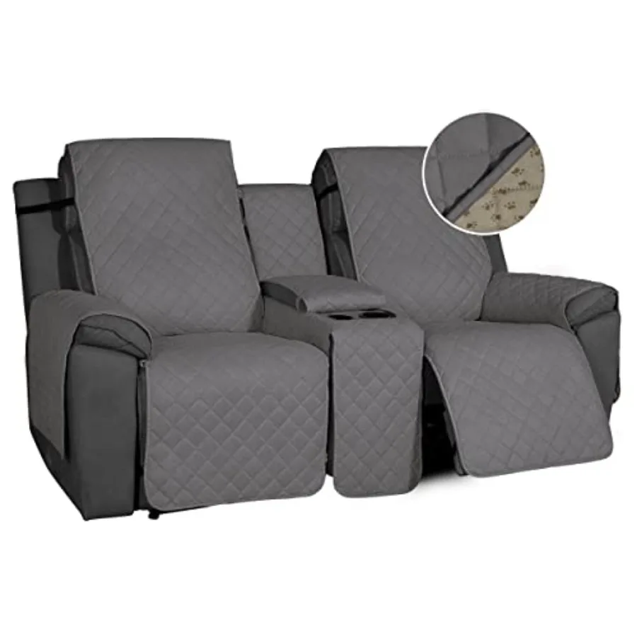 

Простой в использовании нескользящий чехол для дивана с откидной спинкой и консолью, водонепроницаемый чехол для дивана с двойной откидной спинкой и регулируемой ремешком