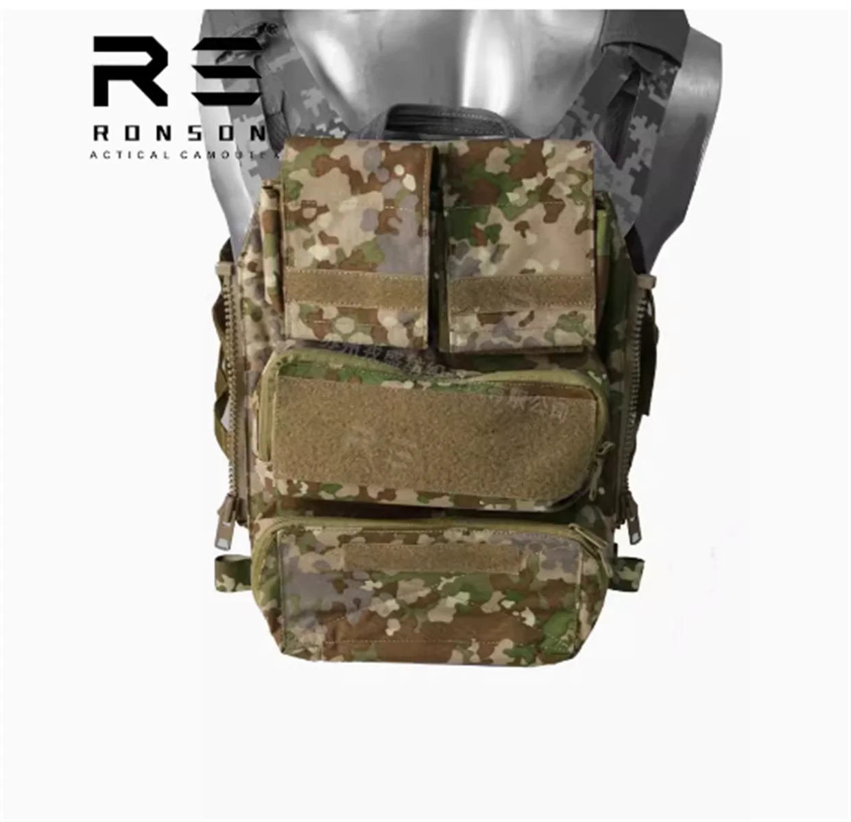 

Camouflage tactical backboard package carrier zipper board package battlefield secondary bag