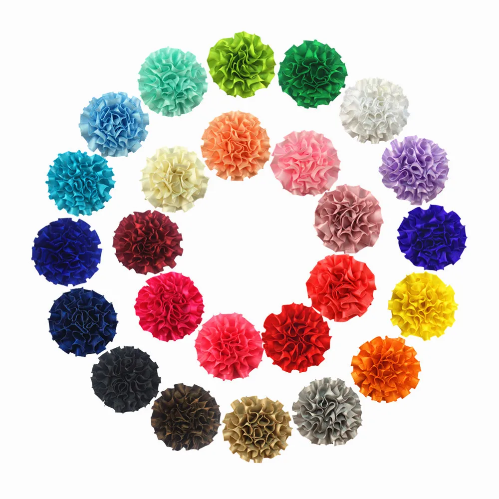 

600 шт., оптовая продажа, новые маленькие 5 см, лямки, плиссированная ткань, цветок, обувь «сделай сам», аксессуары для одежды, 25 цветов в наличии