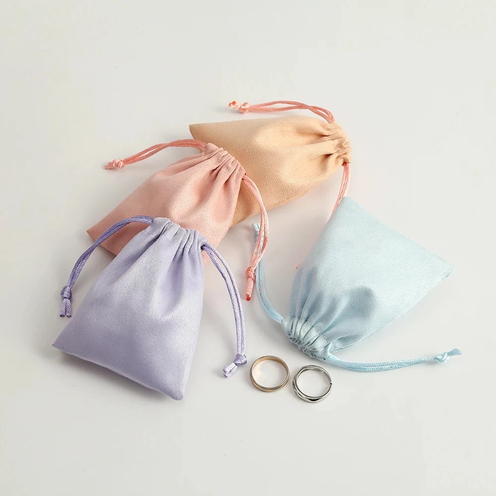 5Pcs Jewelry Drawstring Bag Ring Earring Pendant Bracelet Storage Organizer Pouch Wedding Gift Packaging Soap Makeup Travel Sack