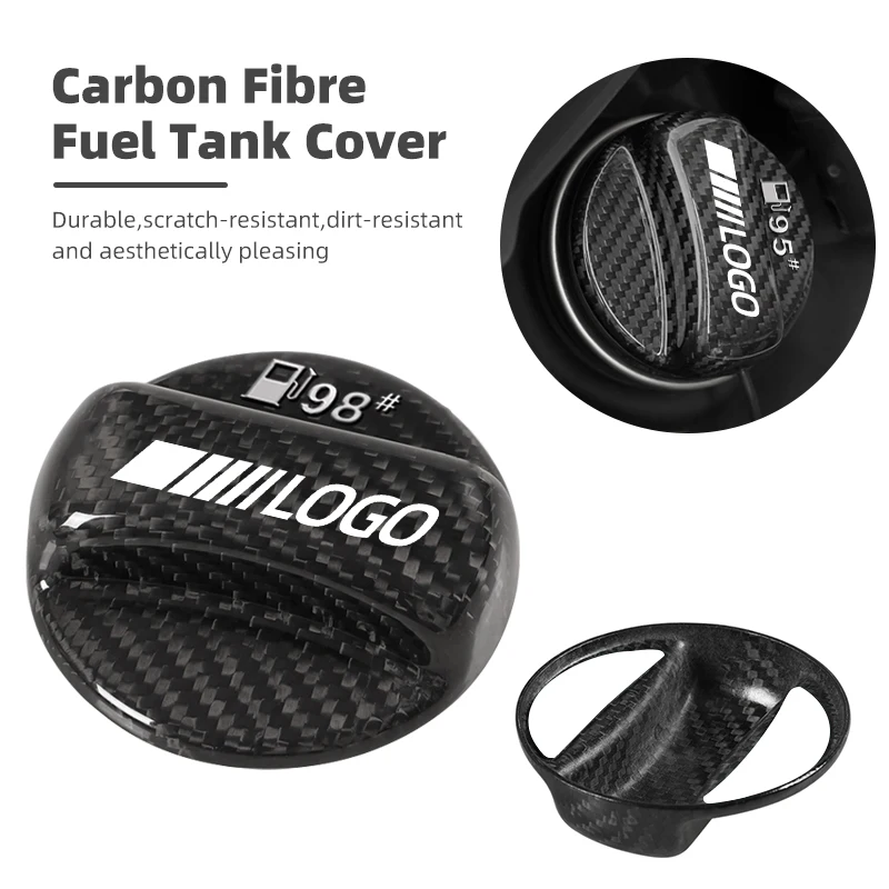 Car Accessories Carbon Fibre Fuel Tank Cap 95 Gasoline Cover For Mercedes Benz AMG W204 W205 W203 W211 W212 W213 W201 W210 W124