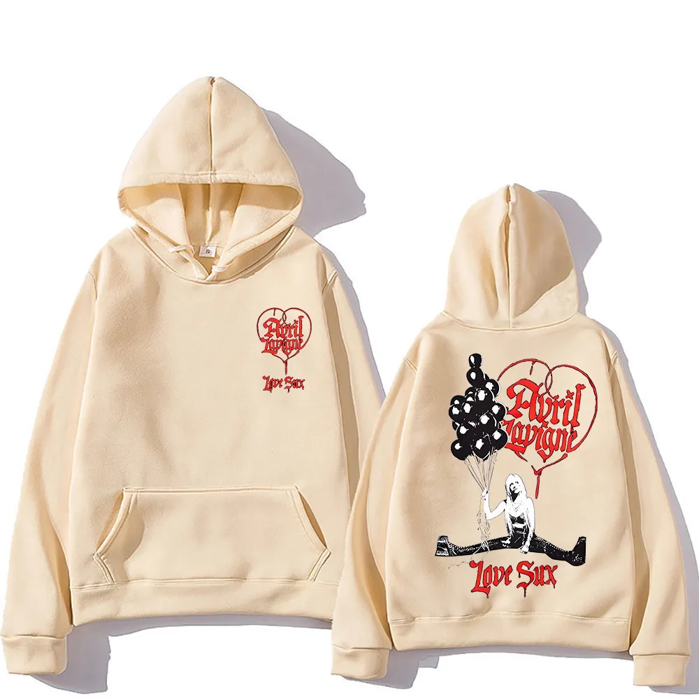 

Sudaderas с капюшоном Avril Lavigne на осень/зиму, мягкие толстовки в стиле хип-хоп, модная одежда с длинными рукавами, Ropa Mujer, повседневная толстовка