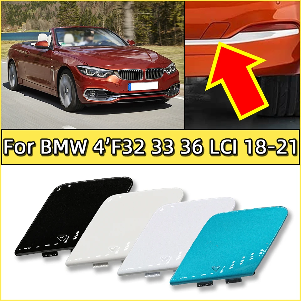 

Rear Bumper Towing Hauling Shell Lid Trim For BMW 4 Series LCI F32 F33 F36 2018 2019 2020 2021 # 51127496136 Car Accessories
