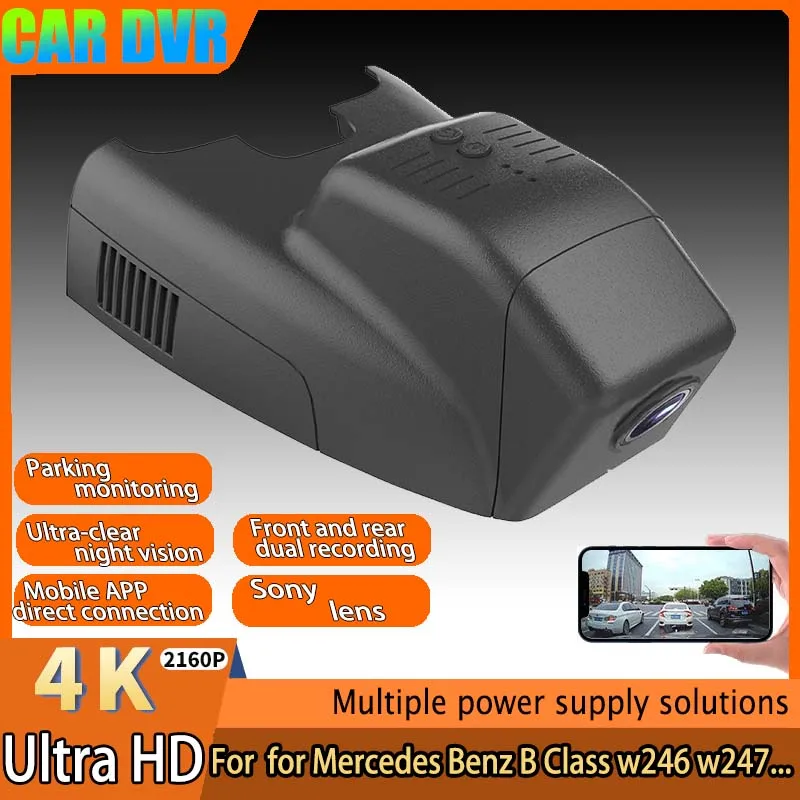 4K Plug And Play Easy installation Wifi Car DVR DashCam for Mercedes Benz B Class w246 w247 B180 B200 B250 B260 2011-2019