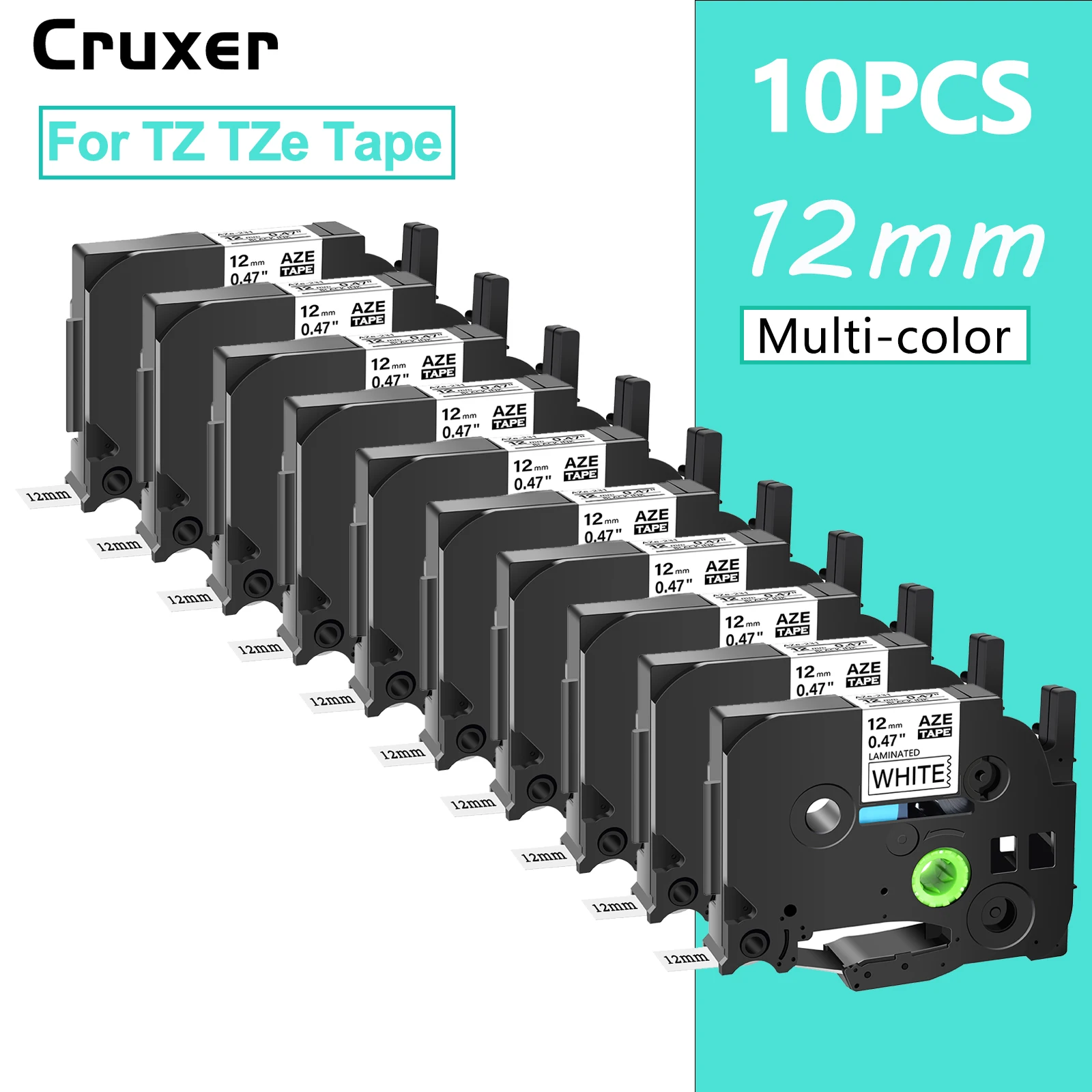 

5PK/10PK AZE-231 6/9/12/18mm Label Tapes Compatible for Brother TZ TZe-231 tze-241 Tape Ribbon For P-Touch PT-D450 Label Printer