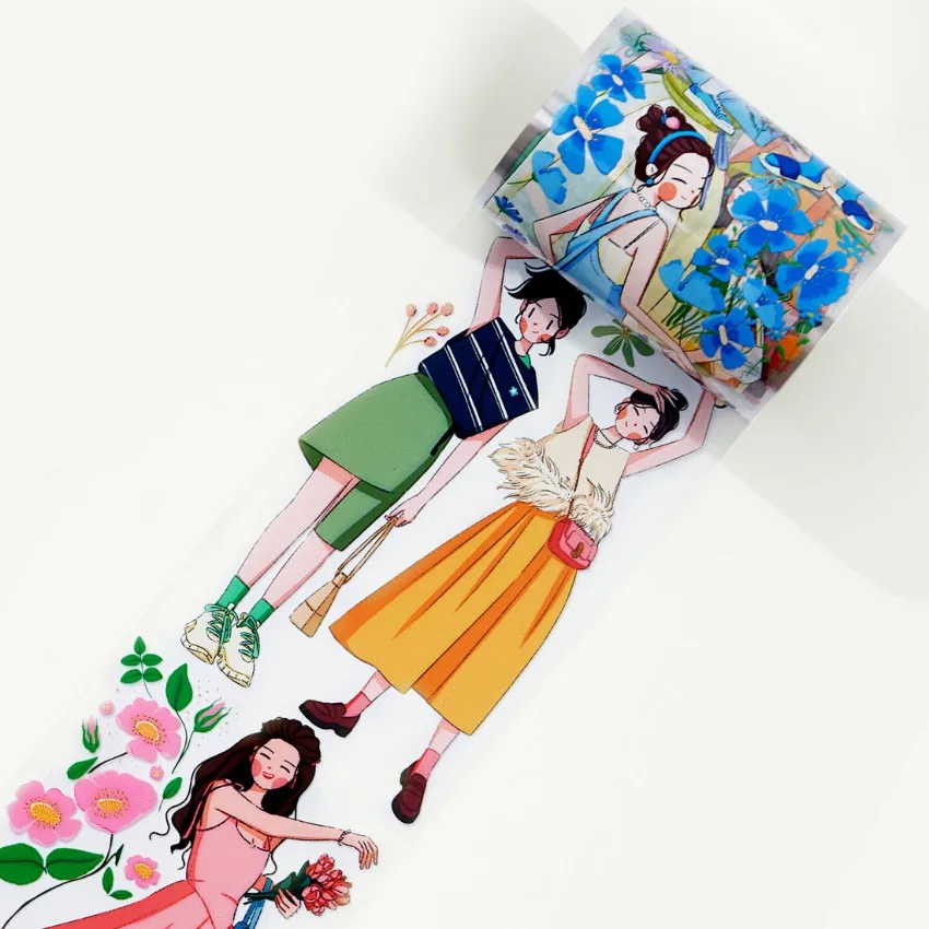 The Washi Tape Shop Figure Washi PET Masking Tapes Yong Girls Scrapbooking Papeleria Supply 6cmx5M