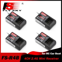 FLYSKY-minireceptor PWM de 4 canales, 2,4G, FS-R4B, 3,5-8,4 V, ANT, antena única para modelo de juguete, coche, barco, transmisor, accesorios