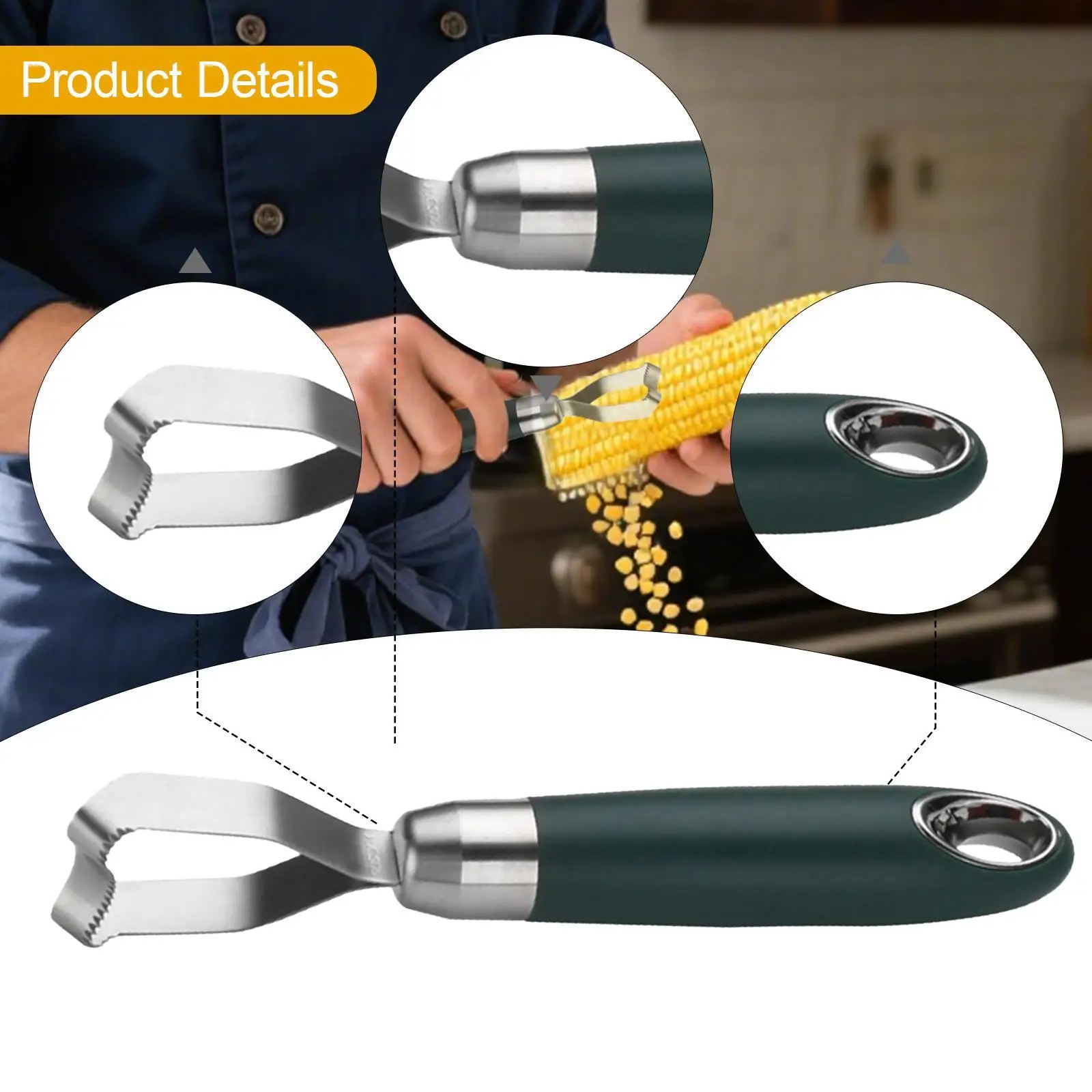 Кукурузная овощечистка в подарок, бытовой многоразовый инструмент для зачистки кукурузы из нержавеющей стали COB для женщин и мужчин, вечерние рестораны, любителей столовой, приготовления пищи