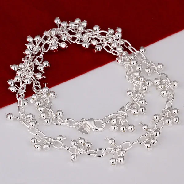 korean fashion 925 Sterling Silver beads chains necklaces for women luxury designer jewelry Holiday gifts