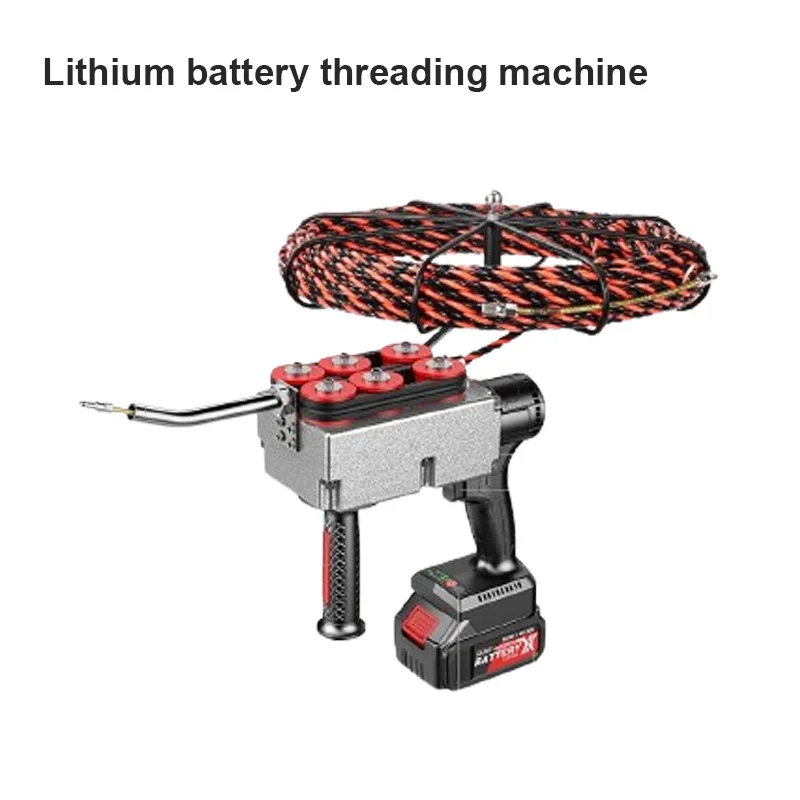 

Brushless Lithium Battery Threading Machine Rechargeable Cable Pulling Machine Electric Cable Pulling Device Cable Laying Tool