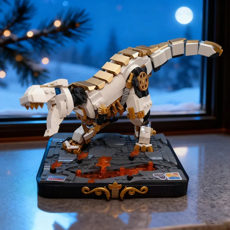 

Набор строительных блоков MOC «Тираннозавр-Машина», 770 деталей, для сборки, развивающая игрушка, подарок на Рождество и День рождения