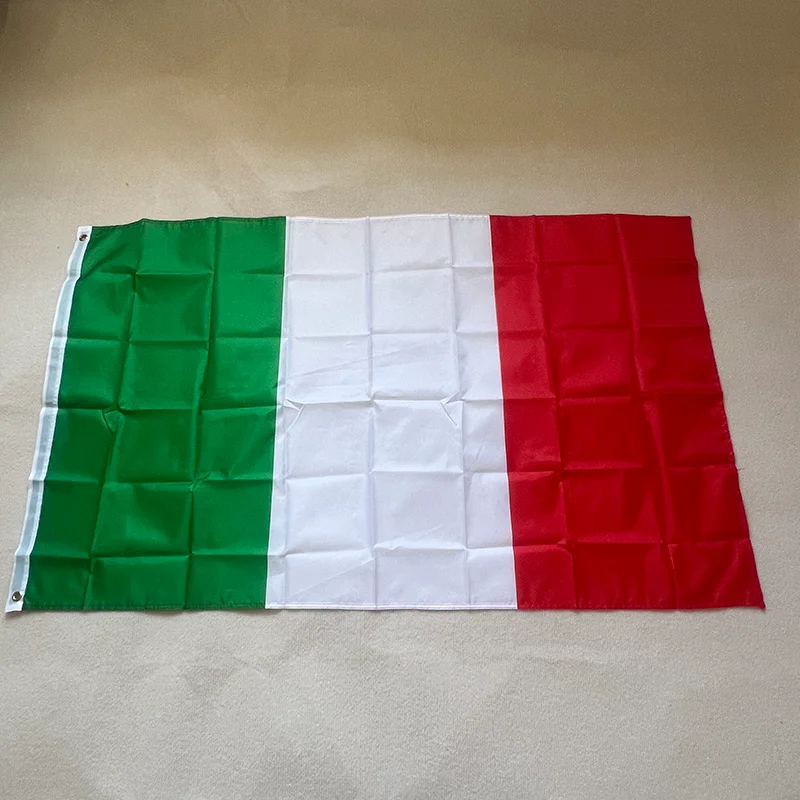 European ITALY Flag 90x150cm Hanging polyester high quality polyester double-sided permeable print flag Green white Red Italian